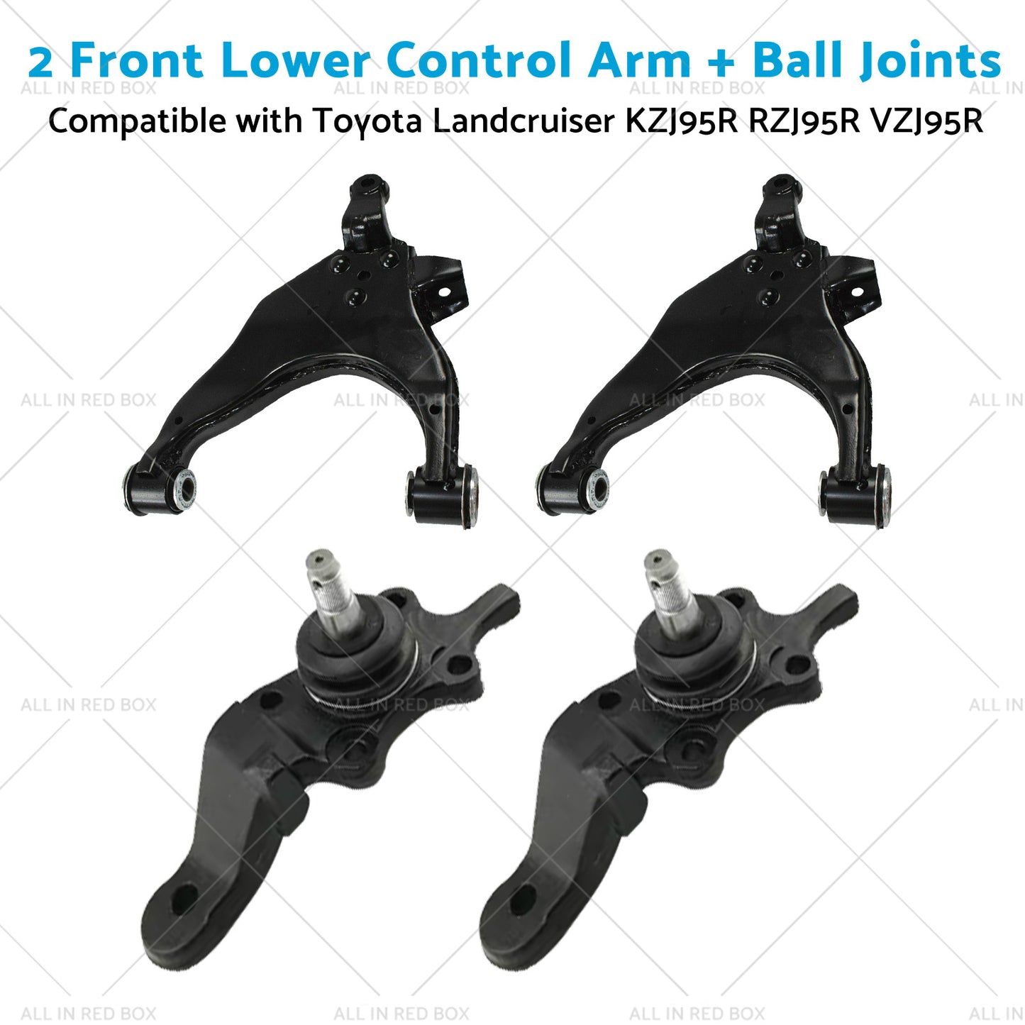 2 Lower Control Arm+Ball Joint Suitable for 96-03 Toyota Landcruiser KZJ95R