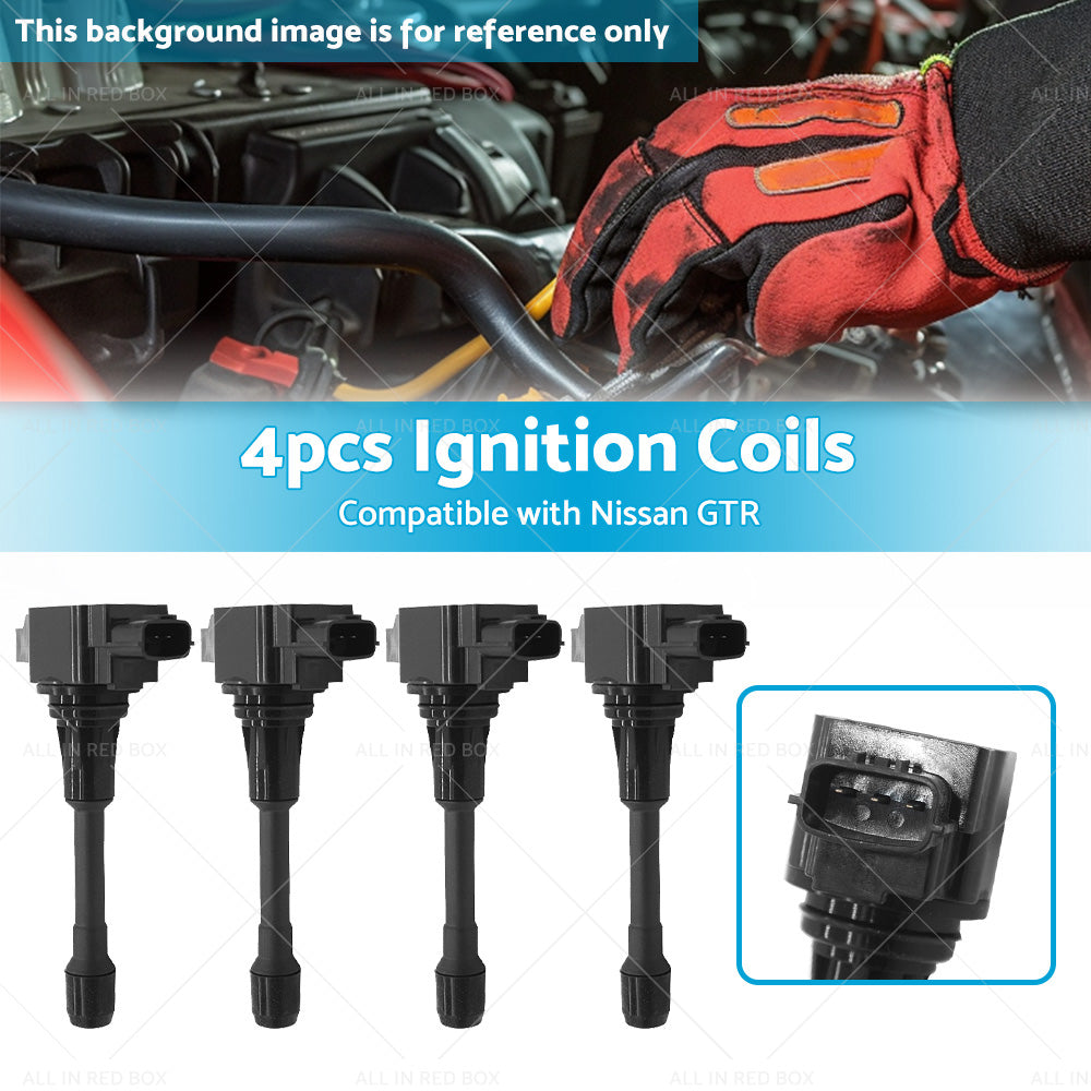 4PCS Ignition Coil Suitable for Nissan R35 GT-R 3. 8L VR38DETT 08-15 22448JF00B