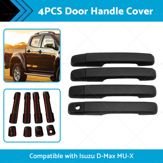 4PCS Door Handle Cover Trim Suitable for Isuzu D-Max DMax MUX MU-X 2012 - 2015