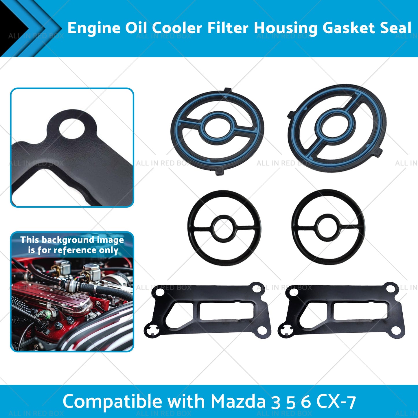 Engine Oil Cooler Filter Housing Gasket Seal Suitable for 2007-2012 Mazda CX-7