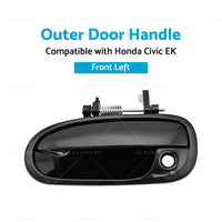 Smooth Black Front Left Outer Door Handle Suitable For Honda Civic EK 1995-2000