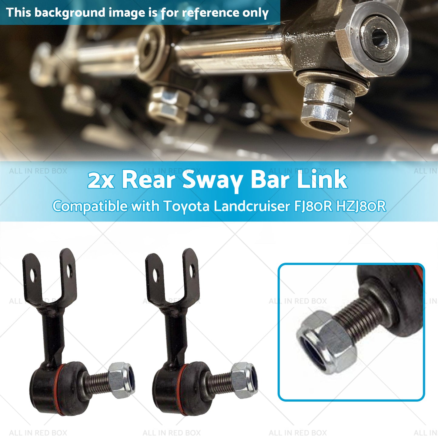 2x Rear Sway Bar Link Suitable for 92-19 Toyota Landcruiser FJ80R HZJ80R