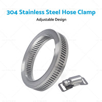 304 Stainless Steel Worm Clamp Hose Clamps Strap with Fasteners Adjustable DIY