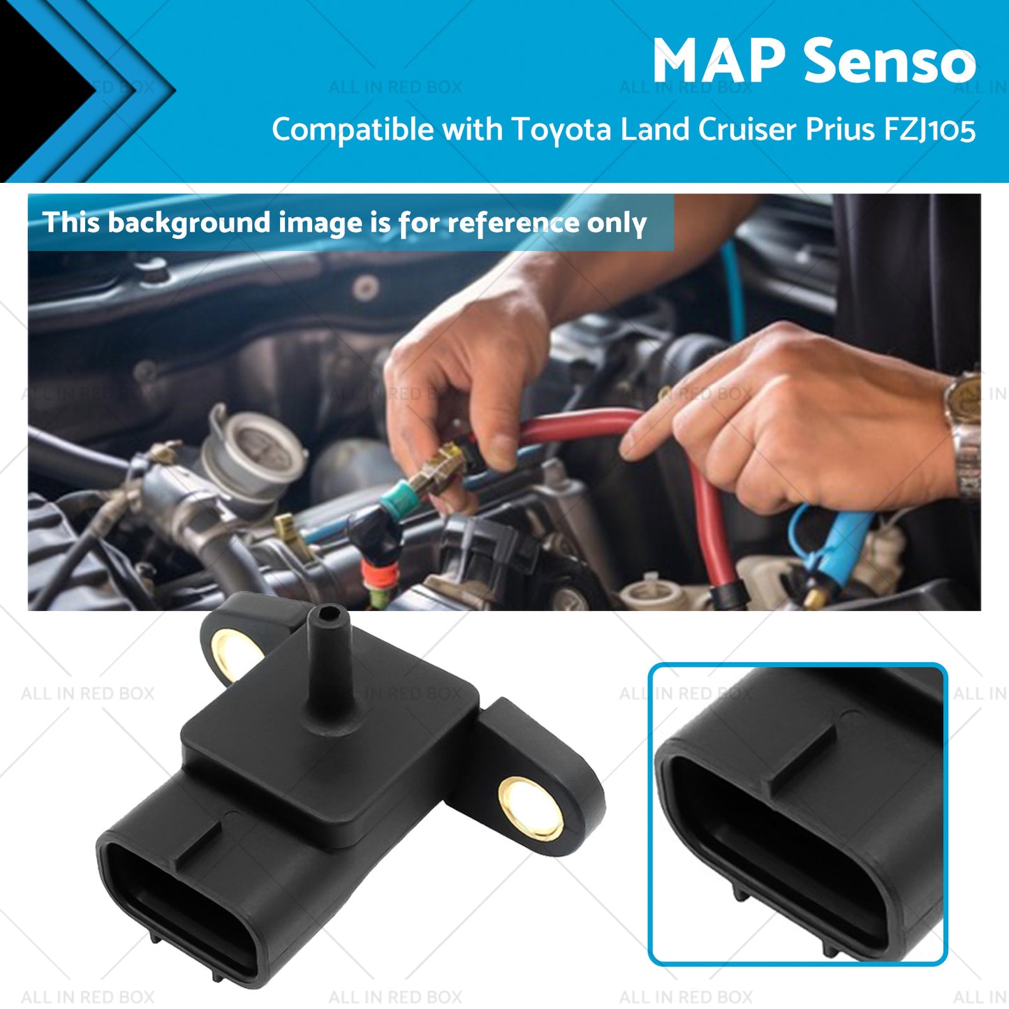 MAP Sensor Suitable for Toyota Land Cruiser Prius FZJ105 FZJ78 79 NHW11 1NZ-FXE