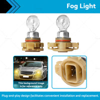 2 x PSX24W 12V 24W PG20 7 Fog Light Standard Clear Globes Lamps Bulbs