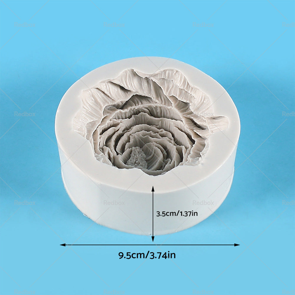 Silicone Peony Aromatherapy Soap Wax Candle MOLD Making Resin Mould DIY Craft