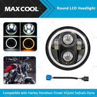 Suitable For Harley Davidson Street XG500 Softails Dyna LED Motorcycle Headlight