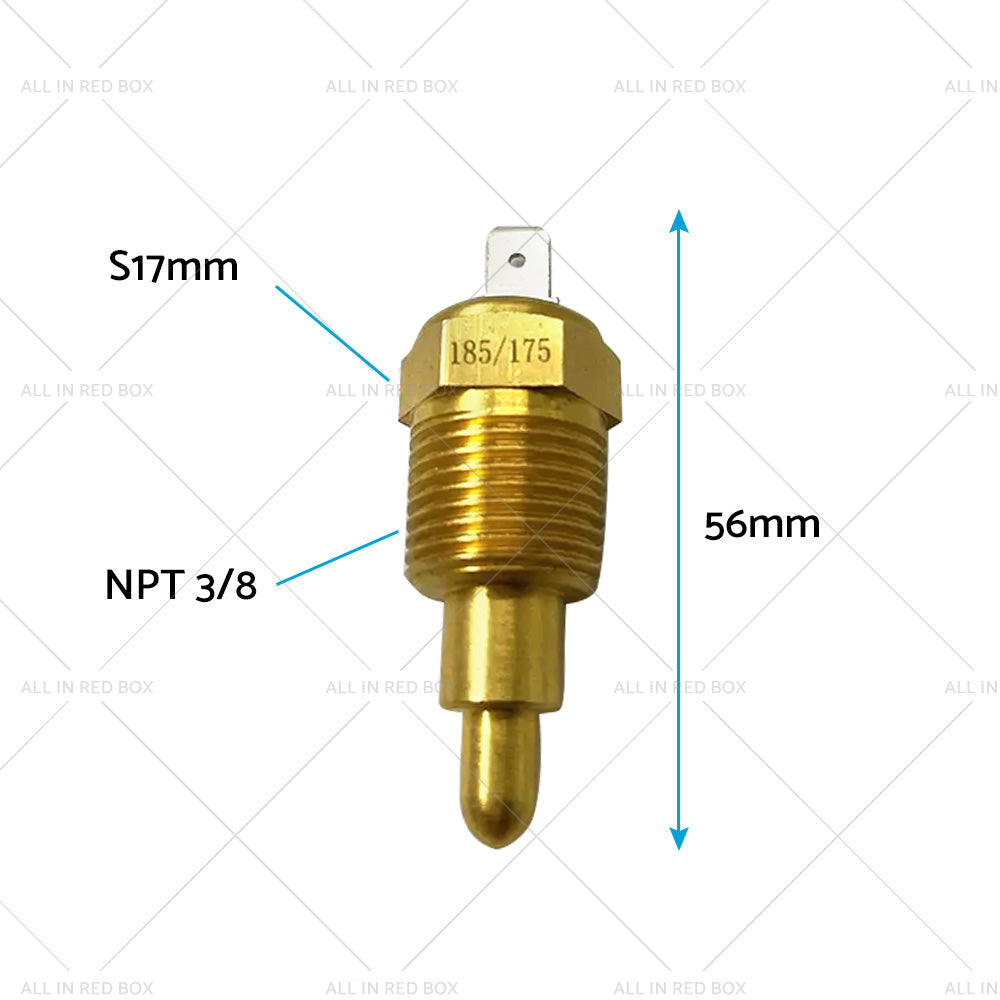 3 8inch NPT Engine Radiator Temperature Thermo Sensor Cooling Fan Switch Aluminum