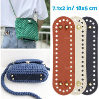 8PCS PU Leather Shaper Base Pad DIY Crochet Bag Bottom Oval Knitting Accessories