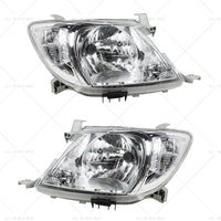 Pair LHRH Head Light Lamps Suitable for Toyota Hilux Ute 2008-2012 2WD 4WD