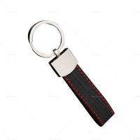 1 Piece Black Key Ring Keychain Keyring Metal  PU Leather Key Chain Universal