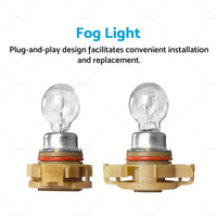 2 x PSX24W 12V 24W PG20 7 Fog Light Standard Clear Globes Lamps Bulbs