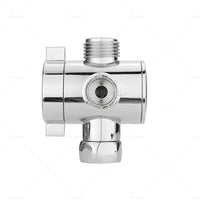 1 2 in Three Way T-adapter Valve For Toilet Bidet Shower Head Diverter Valve