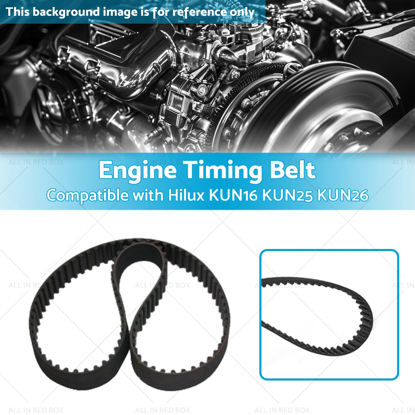 1KD-FTV Engine Timing Belt Suitable for Hilux KUN16 KUN25 KUN26 3.0L Diesel