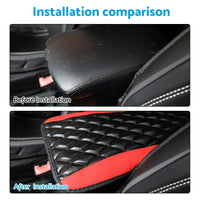 Universal Car Armrest Cushion Cover Center Console Box Pad Protector PU Leather