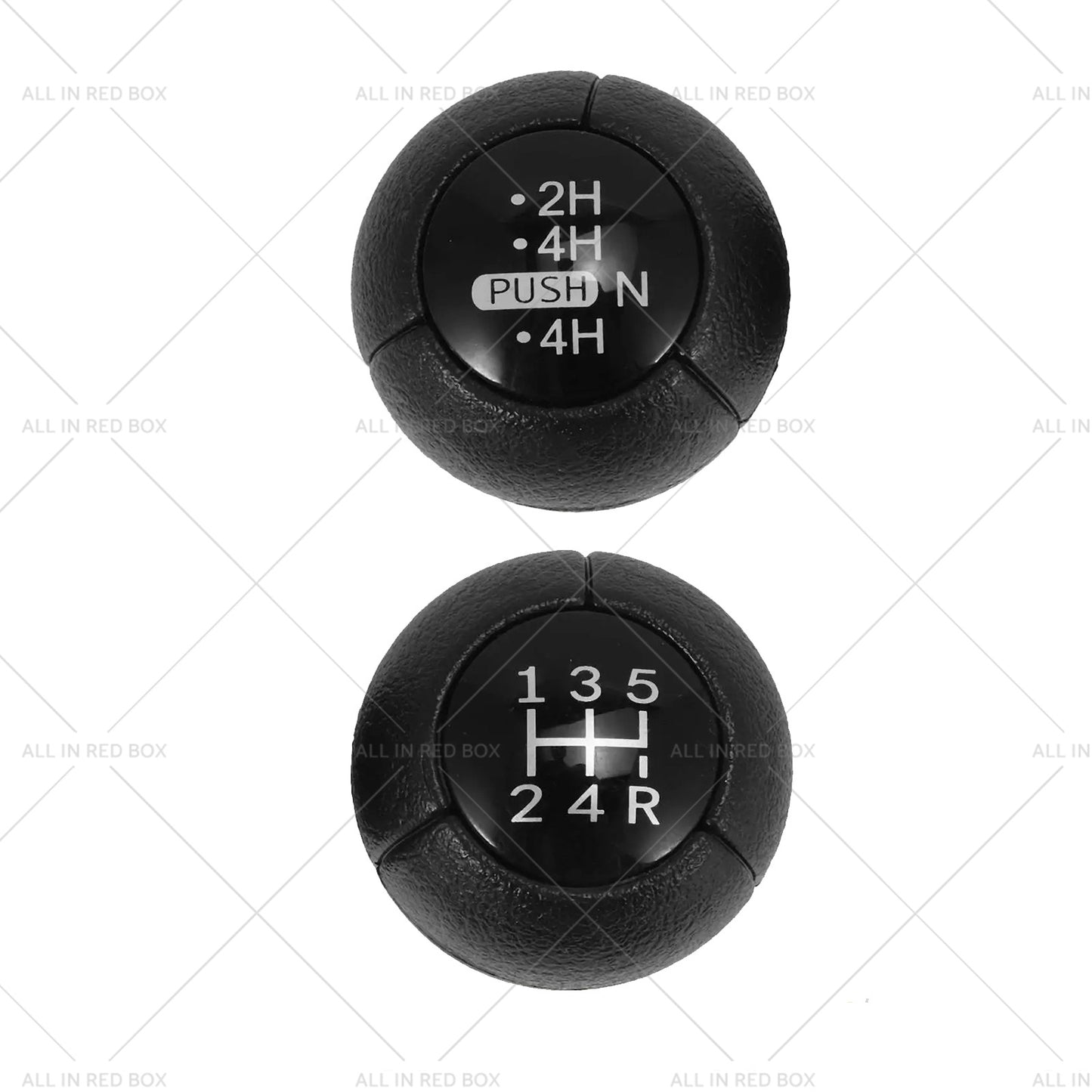 2PCS 5-Speed Push Gear Shift Knob and Transfer Case Konb Suitable for Nissan Patrol