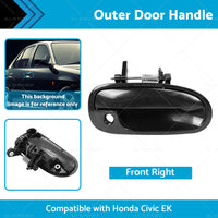 Smooth Black Front Right Outer Door Handle Suitable for Honda Civic EK 1995-2000