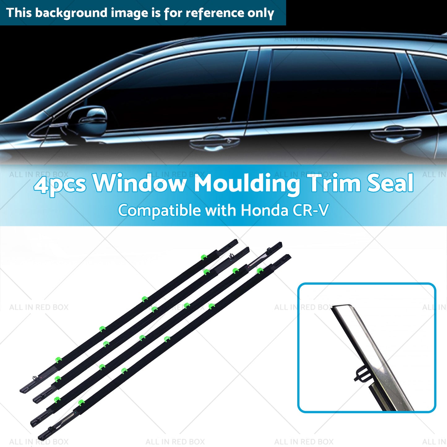 4pc Weatherstrip Door Belt Outer Suitable for Honda CR-V CRV SUV Facelift 12-17