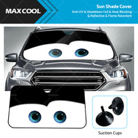 Black Eyes Car Windscreen Sun Shade Cover Anti-UV Aluminium Foil Heat Blocking