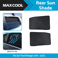 2PCS Rear Window Sun Shade Suitable for Ford Ranger 11-22 Car Sun Blind Mesh