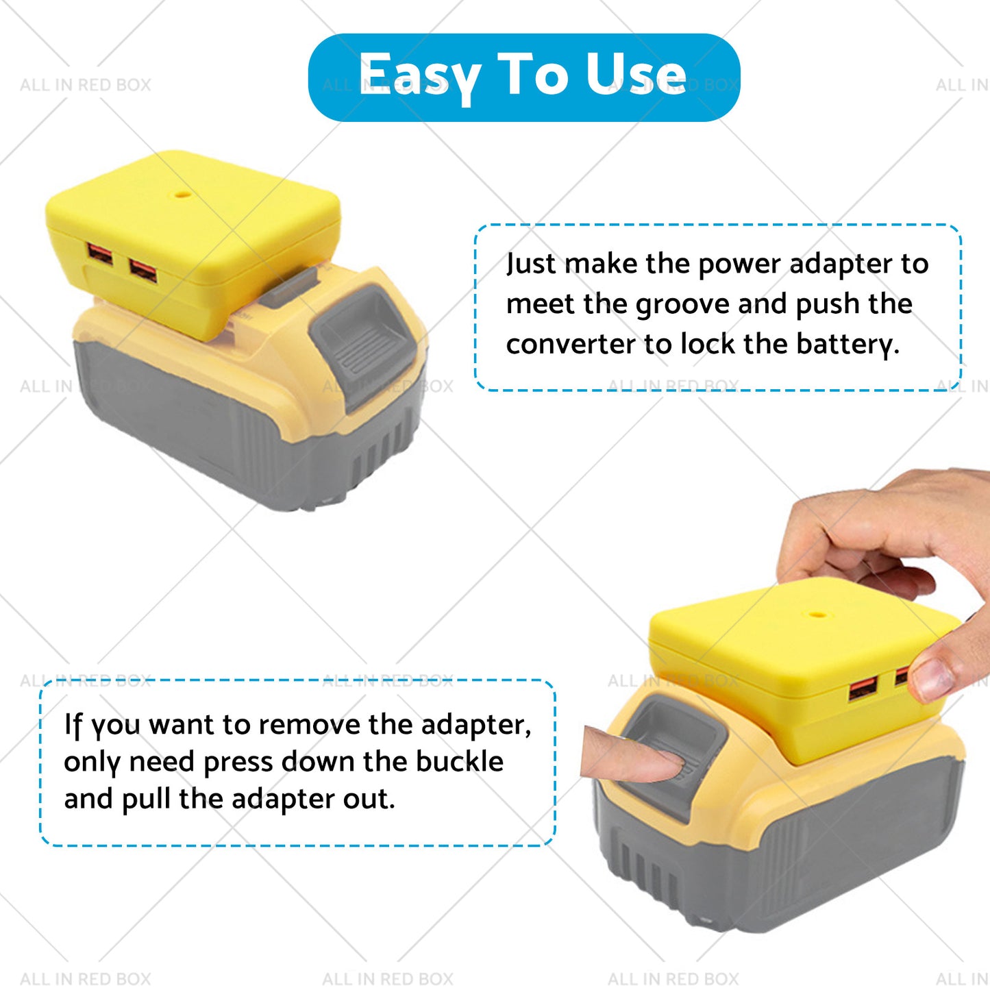 Torch Lamp LED Flood Work Light Tool Suitable for DeWalt 18V 20V Lithium Battery