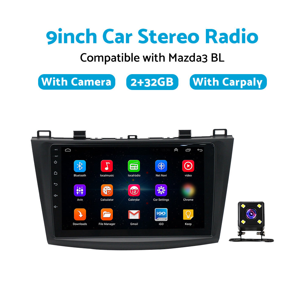 32GB Android Apple Carplay Stereo Radio 9inch Head Unit GPS Suitable For Mazda 3 BL