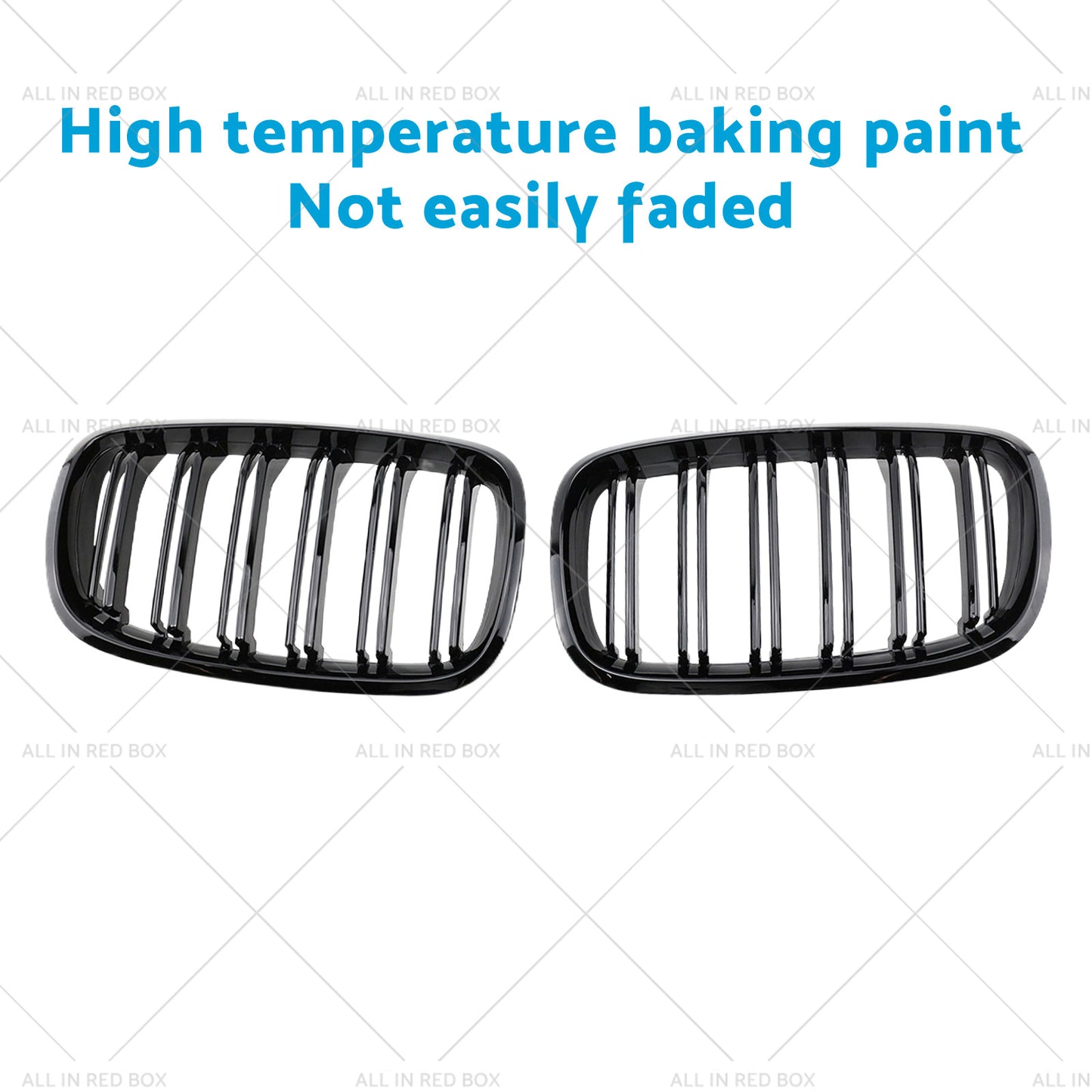 2pc Front Grill Grille Gloss Black Suitable for BMW E70 X5 E71 X6 2007-2013