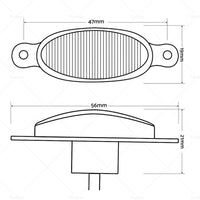 4x Front Grille Smoked Lens White LED Lamp Running Light Raptor Style Grill Trim