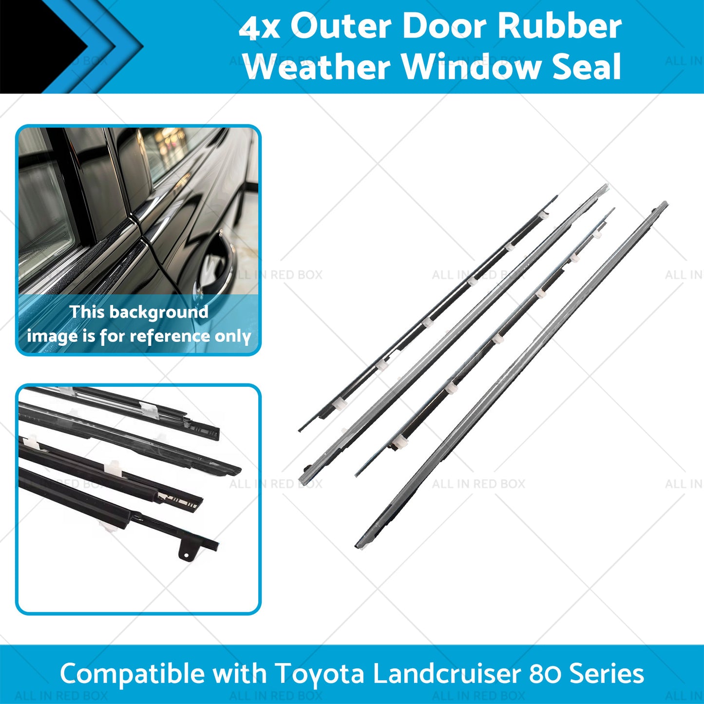 Outer Door Rubber Weather Window Seal Suitable For Toyota Landcruiser 80 Series