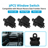 Suitable for Nissan Navara D40 Frontier Xterra VQ40 3PCS Electric Window Switch