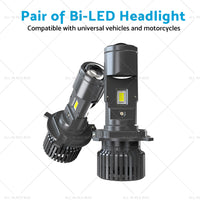{{ Mini Bi-LED Projector Lens Headlight Globe Bulbs Hi Lo Retrofit RHD H4 9003 100W }} - Buy Car Parts Online at {{ Kaka Auto Parts }}.
