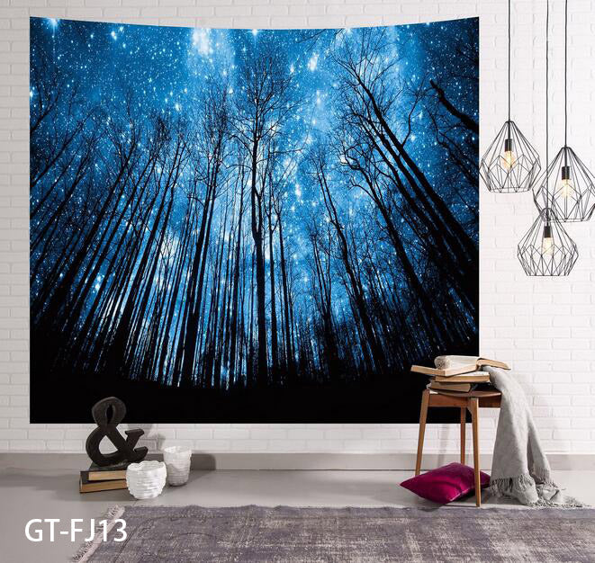 3D Forest Tree Tapestry Wall Hanging Bedspread Throw Blanket Mat Home DecorCloth