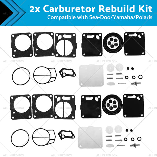 2x Carburetor Carb Rebuild Repair Kit Suitable Sea-Doo SP SPI SPX HX GS GSI GSX