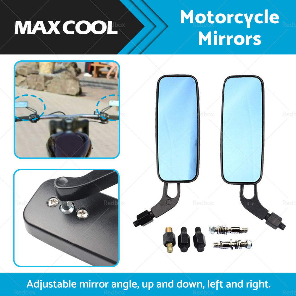 8 10mm Motorcycle Mirror Suitable For Chopper Cruiser Bobber Racer Cafe Scootor