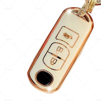 Beige TPU Car Remote Key Fob Case Cover Fits For Mazda 2 3 5 6 CX-3 CX-5 CX-7