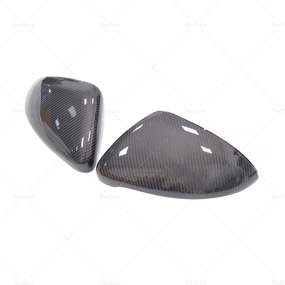 2x Carbon Fiber Mirror Caps Fits For Volkswagen VW Golf MK7 Mk7.5 TSI TDI GTI R