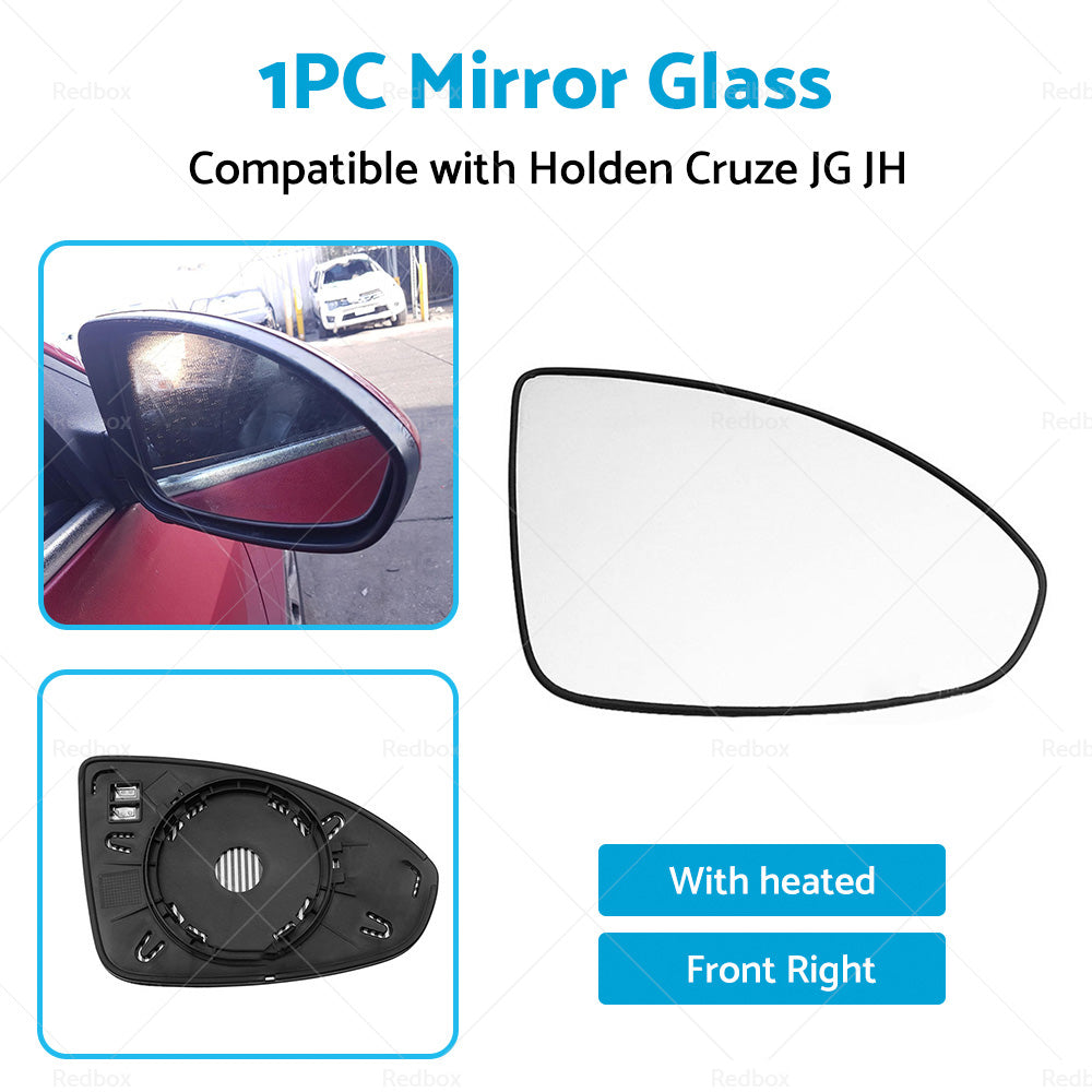 Right Mirror Glass Suitable for HOLDEN CRUZE JG JH 09-16 Heated Convex with base