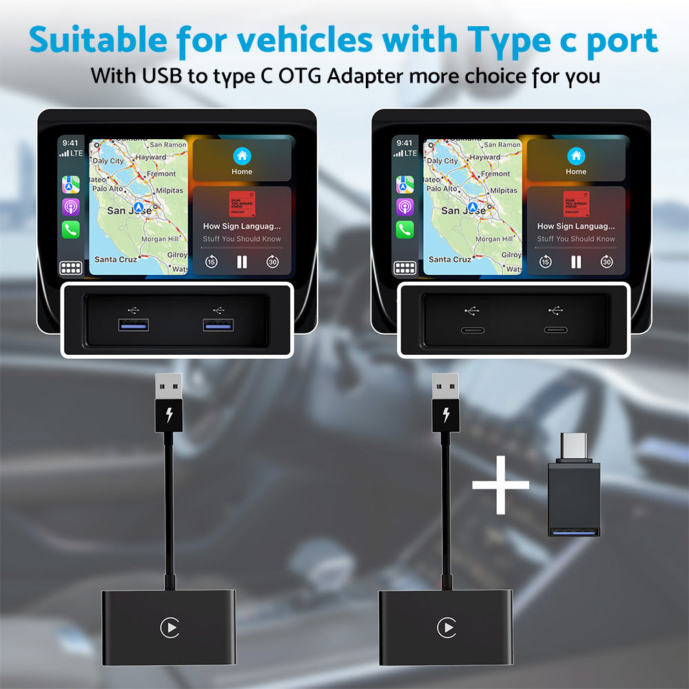 Wireless Adapter of Factory Wired Carplay Suitable for iPhone to Carplay Connect