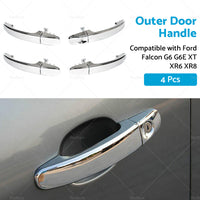 Full Set 4PCS Outer Door Handle Chrome Suitable For Ford FG Falcon G6 XT XR6 XR8