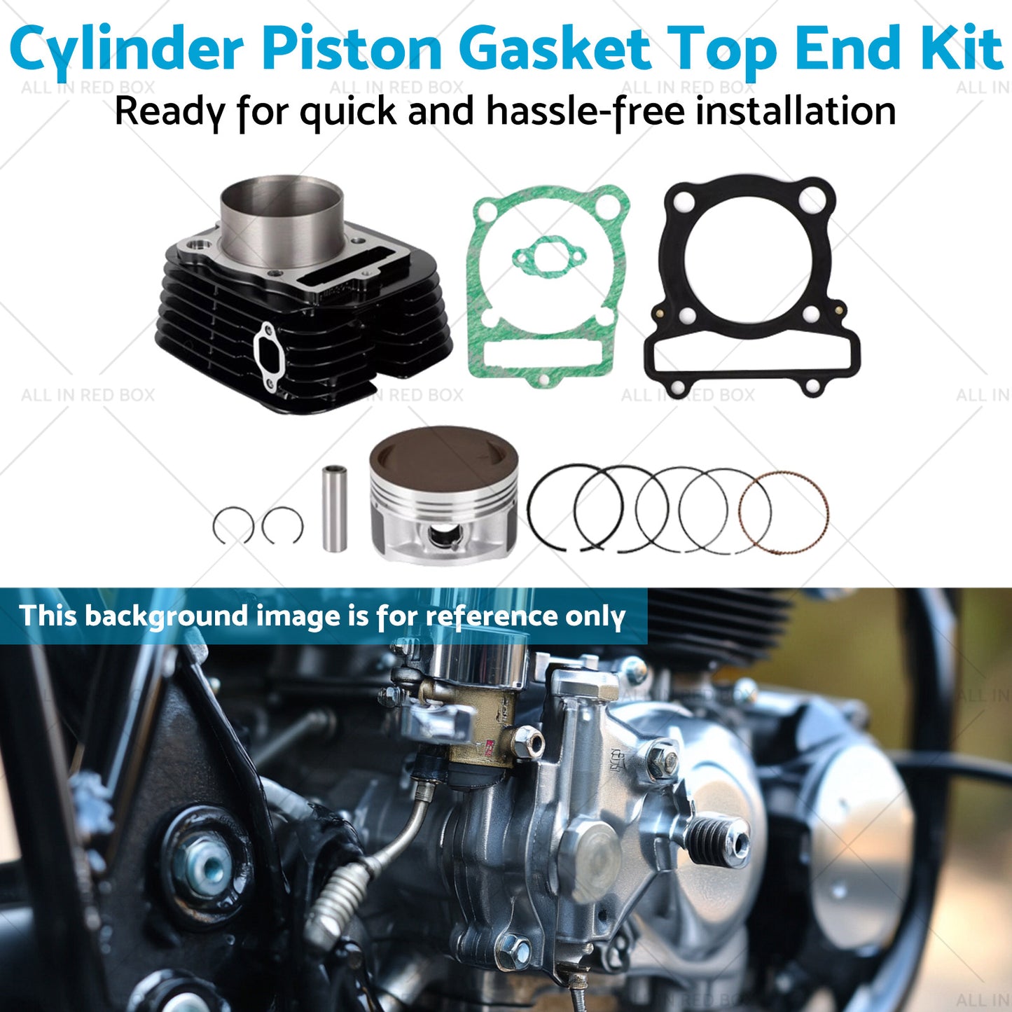 Cylinder Piston Gasket Top End Kit Suitable For Yamaha Big Bear 350 2x4 4x4