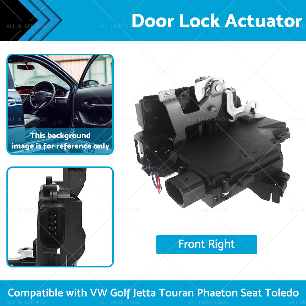 Front Right Door Lock Actuator 3D2837016A Suitable for VW Golf Jetta Touareg