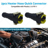 2x Heater Hose Quick Connector Suitable for Mazda MX-3 MX-6 RX-7 Protege MPV