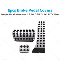 3PCS Brake Pedal Pad Cover Suitable For Mercedes C E S GLC GLE GLS CLS EQC Class