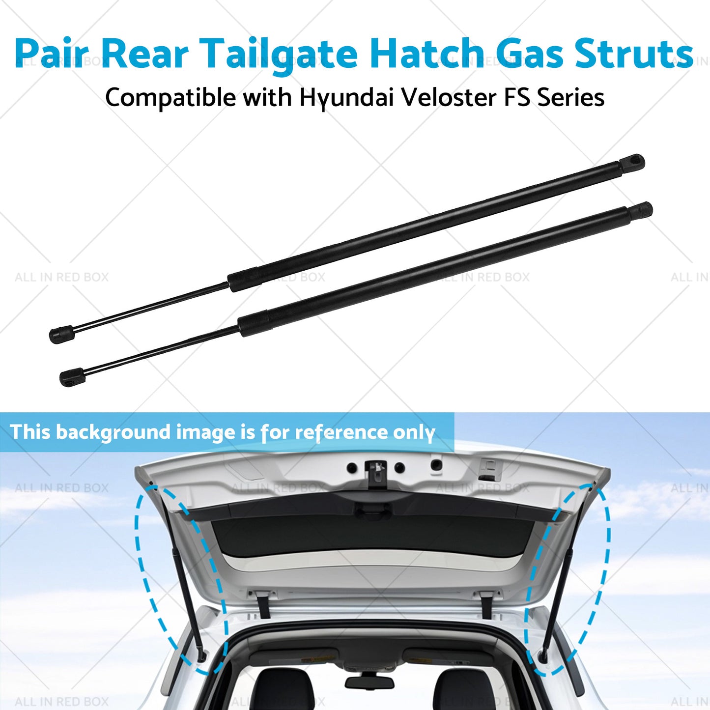 Pair Rear Tailgate Hatch Gas Struts Suitable for Hyundai Veloster FS 2012-2018