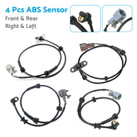 4x ABS Wheel Speed Sensor Front Rear Left Right for Nissan Navara D40 2005-2014