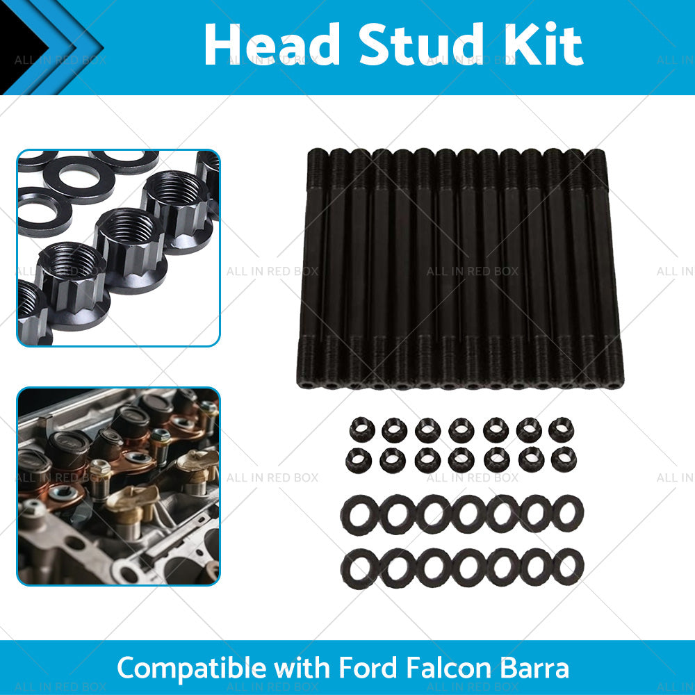 Suitable for Ford Falcon Barra XR6 BA BF FG FGX 4. 0 6 Cyl 12 Point Head Stud Kit