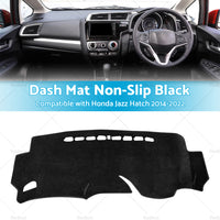 Non-Slip Dash Mat Suitable For Honda Jazz Hatch 2014- 2022 Dashboard Cover Black