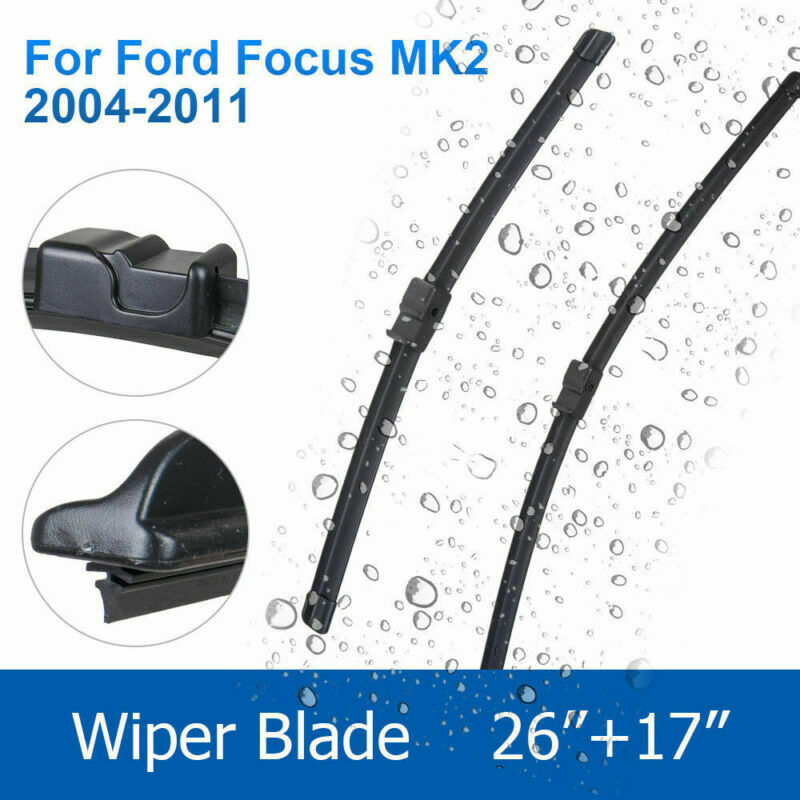 Pair Front Windscreen Wiper Blades 26 inch   17 inch  Fits For Ford Focus MK2 2004-2011