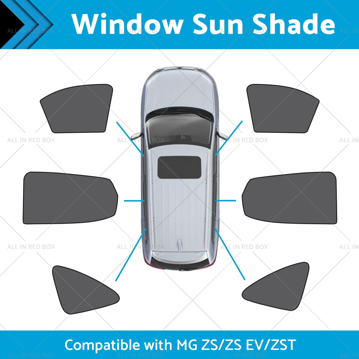 Window Magnetic Mesh Sun Blind Shade Suitable for MG ZS ZST ZS EV 2018-23