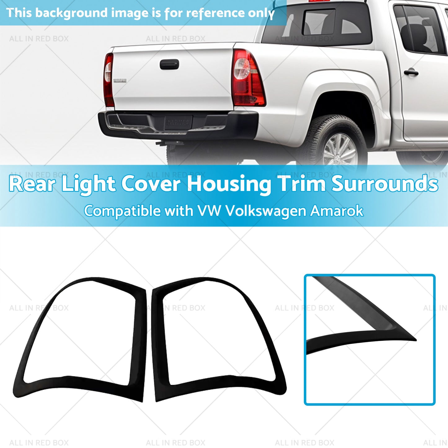 Rear Light Cover Housing Trim Surrounds Suitable for VW Volkswagen Amarok 09-22